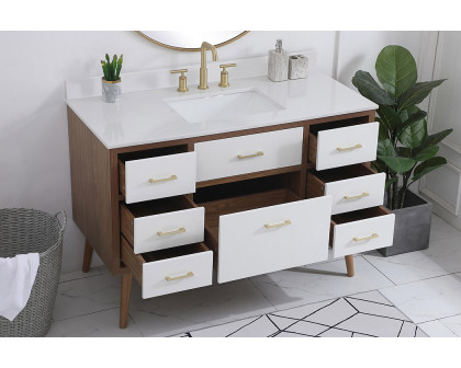 Elegant Bathroom Vanity - White (VF41048WH-BS)