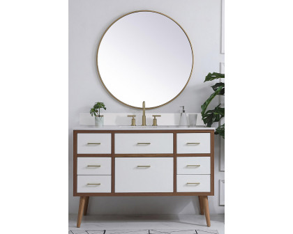 Elegant Bathroom Vanity - White (VF41048WH-BS)