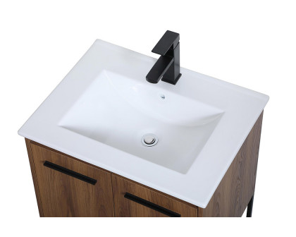 Elegant Bathroom Vanity - Walnut Brown, L 24" (VF42024WB)