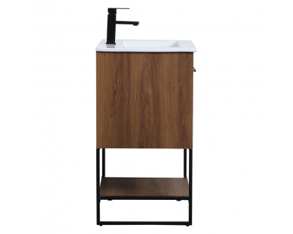 Elegant Bathroom Vanity - Walnut Brown, L 24" (VF42024WB)