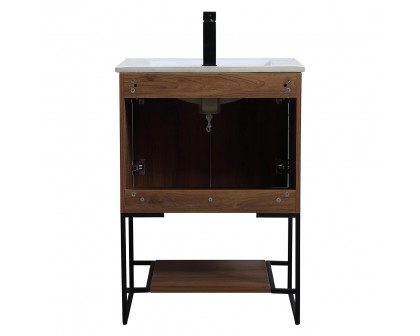 Elegant Bathroom Vanity - Walnut Brown, L 24" (VF42024WB)