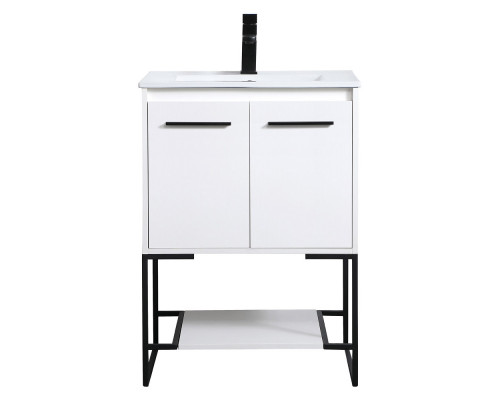 Elegant Bathroom Vanity - White, L 24" (VF42024WH)