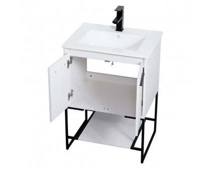 Elegant Bathroom Vanity - White, L 24" (VF42024WH)