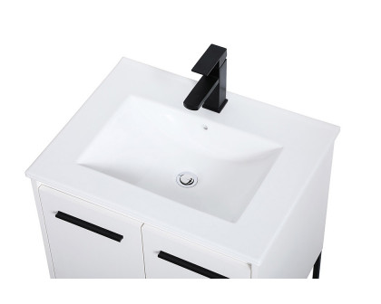 Elegant Bathroom Vanity - White, L 24" (VF42024WH)