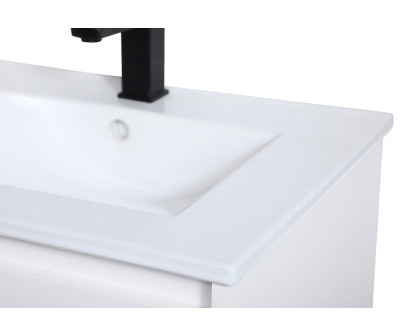 Elegant Bathroom Vanity - White, L 24" (VF42024WH)