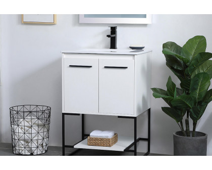 Elegant Bathroom Vanity - White, L 24" (VF42024WH)