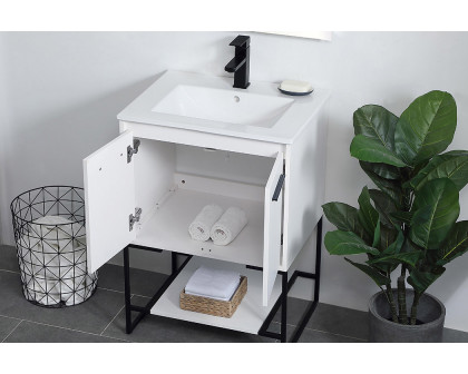 Elegant Bathroom Vanity - White, L 24" (VF42024WH)