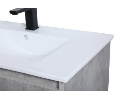 Elegant Bathroom Vanity - Concrete Gray, L 30" (VF42030CG)