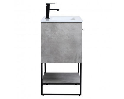 Elegant Bathroom Vanity - Concrete Gray, L 30" (VF42030CG)