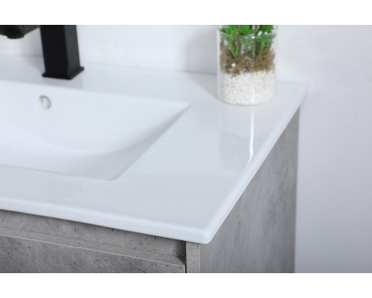 Elegant Bathroom Vanity - Concrete Gray, L 30" (VF42030CG)