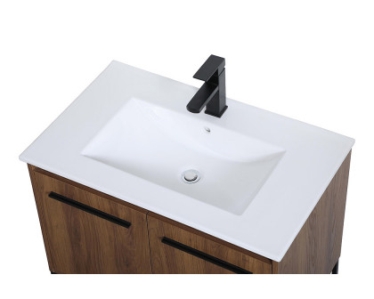 Elegant Bathroom Vanity - Walnut Brown, L 30" (VF42030WB)