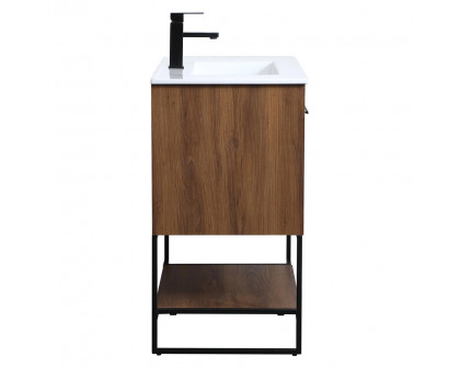 Elegant Bathroom Vanity - Walnut Brown, L 30" (VF42030WB)