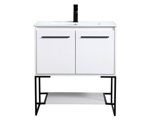 Elegant Bathroom Vanity - White, L 30" (VF42030WH)