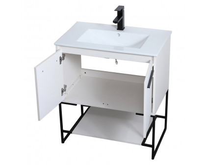 Elegant Bathroom Vanity - White, L 30" (VF42030WH)