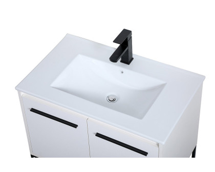 Elegant Bathroom Vanity - White, L 30" (VF42030WH)