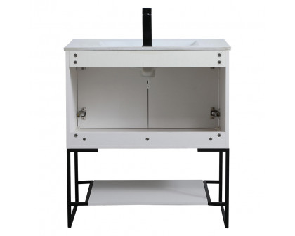 Elegant Bathroom Vanity - White, L 30" (VF42030WH)