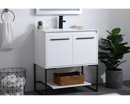 Elegant Bathroom Vanity - White, L 30" (VF42030WH)