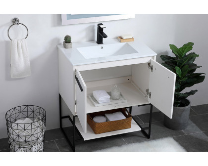 Elegant Bathroom Vanity - White, L 30" (VF42030WH)