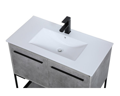 Elegant Bathroom Vanity - Concrete Gray, L 36" (VF42036CG)