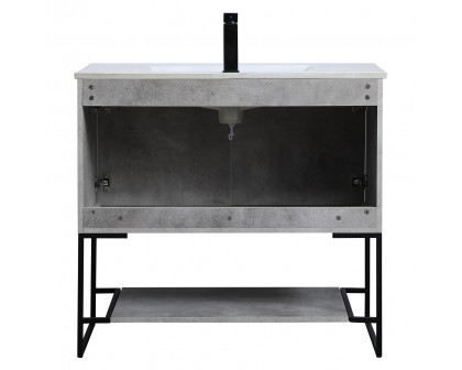 Elegant Bathroom Vanity - Concrete Gray, L 36" (VF42036CG)