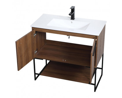 Elegant Bathroom Vanity - Walnut Brown, L 36" (VF42036WB)