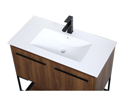 Elegant Bathroom Vanity - Walnut Brown, L 36" (VF42036WB)