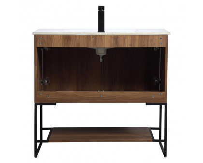 Elegant Bathroom Vanity - Walnut Brown, L 36" (VF42036WB)