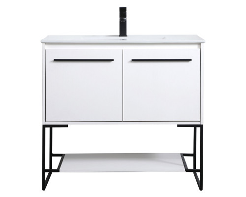 Elegant Bathroom Vanity - White, L 36" (VF42036WH)