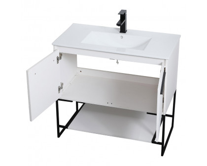 Elegant Bathroom Vanity - White, L 36" (VF42036WH)