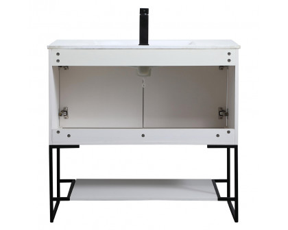 Elegant Bathroom Vanity - White, L 36" (VF42036WH)