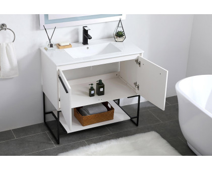 Elegant Bathroom Vanity - White, L 36" (VF42036WH)