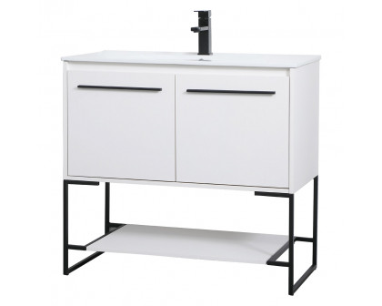 Elegant Bathroom Vanity - White, L 36" (VF42036WH)