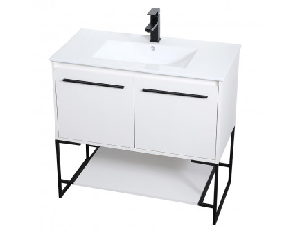 Elegant Bathroom Vanity - White, L 36" (VF42036WH)