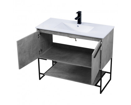 Elegant Bathroom Vanity - Concrete Gray, L 40" (VF42040CG)