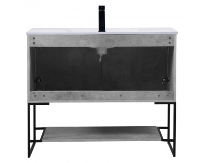 Elegant Bathroom Vanity - Concrete Gray, L 40" (VF42040CG)