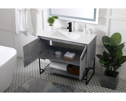 Elegant Bathroom Vanity - Concrete Gray, L 40" (VF42040CG)