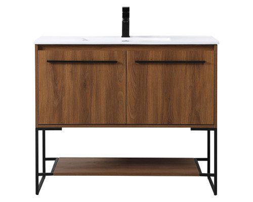 Elegant Bathroom Vanity - Walnut Brown, L 40" (VF42040WB)