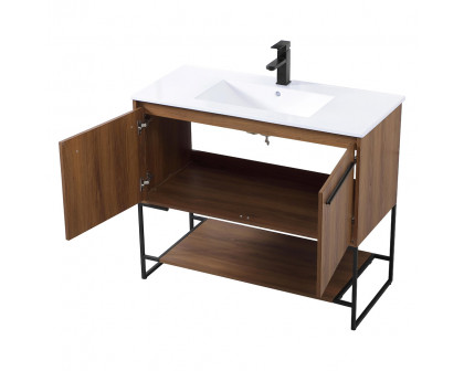 Elegant Bathroom Vanity - Walnut Brown, L 40" (VF42040WB)