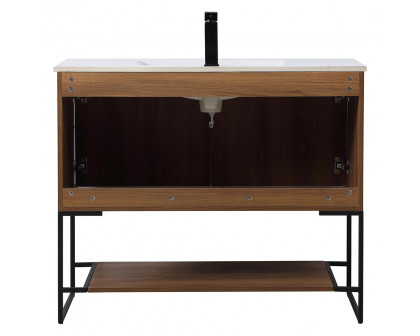 Elegant Bathroom Vanity - Walnut Brown, L 40" (VF42040WB)