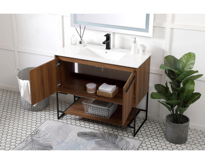 Elegant Bathroom Vanity - Walnut Brown, L 40" (VF42040WB)