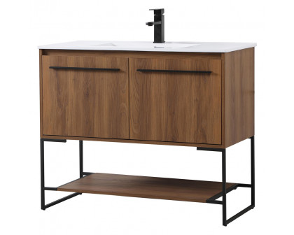 Elegant Bathroom Vanity - Walnut Brown, L 40" (VF42040WB)