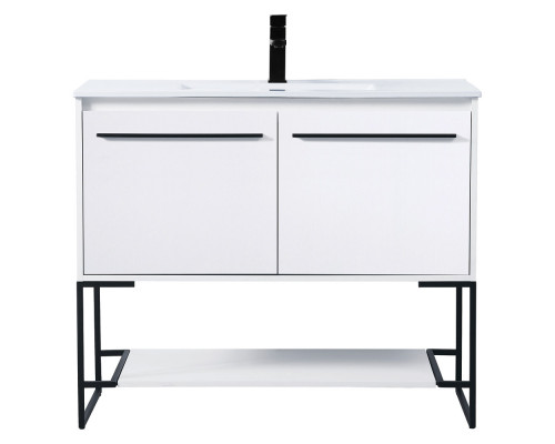 Elegant Bathroom Vanity - White, L 40" (VF42040WH)