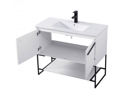 Elegant Bathroom Vanity - White, L 40" (VF42040WH)