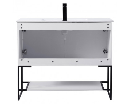 Elegant Bathroom Vanity - White, L 40" (VF42040WH)