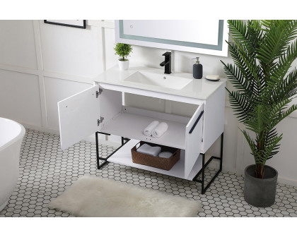 Elegant Bathroom Vanity - White, L 40" (VF42040WH)