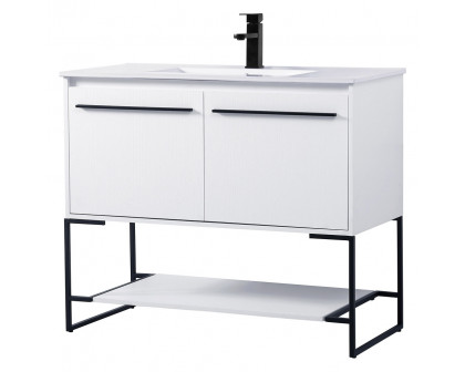 Elegant Bathroom Vanity - White, L 40" (VF42040WH)