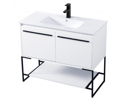 Elegant Bathroom Vanity - White, L 40" (VF42040WH)