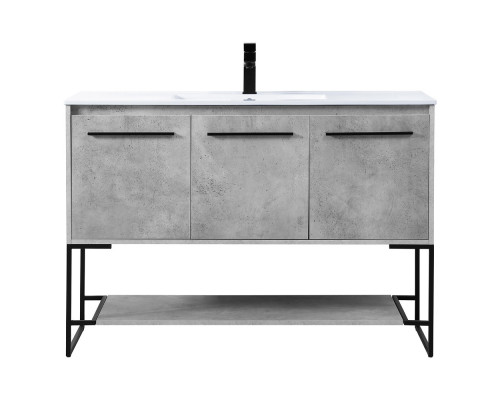 Elegant Bathroom Vanity - Concrete Gray (VF42048CG)