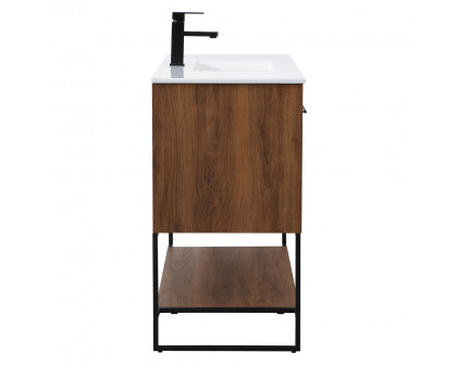 Elegant Bathroom Vanity - Walnut Brown (VF42048WB)