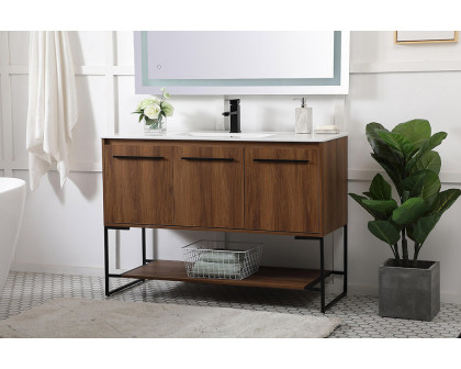 Elegant Bathroom Vanity - Walnut Brown (VF42048WB)